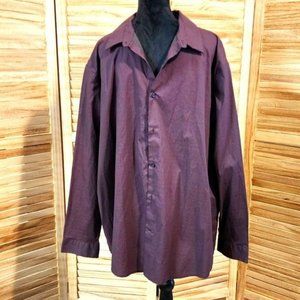 Shaquille O'Neal Long Sleeve Shirt - XLG Tall - Burgundy
